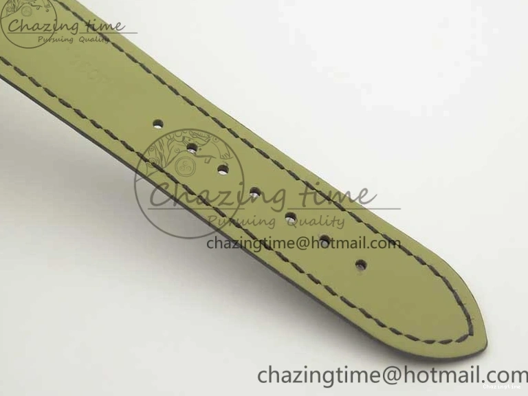 0429 UrbanChic De Ville YG MKF 1:1 Best Edition Silver Dial YG Markers on Black Leather Strap MIYOTA 9015 V 8048